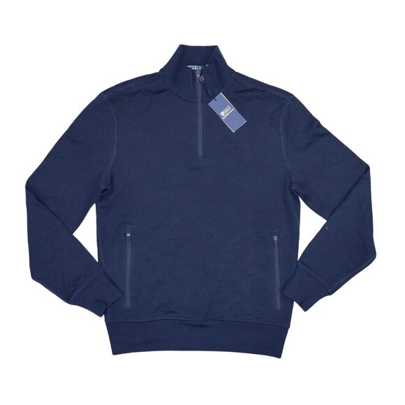 Polo Ralph Lauren Classics 100% Wool 1/4 Zip Pullover Men's Sweater NWT Navy